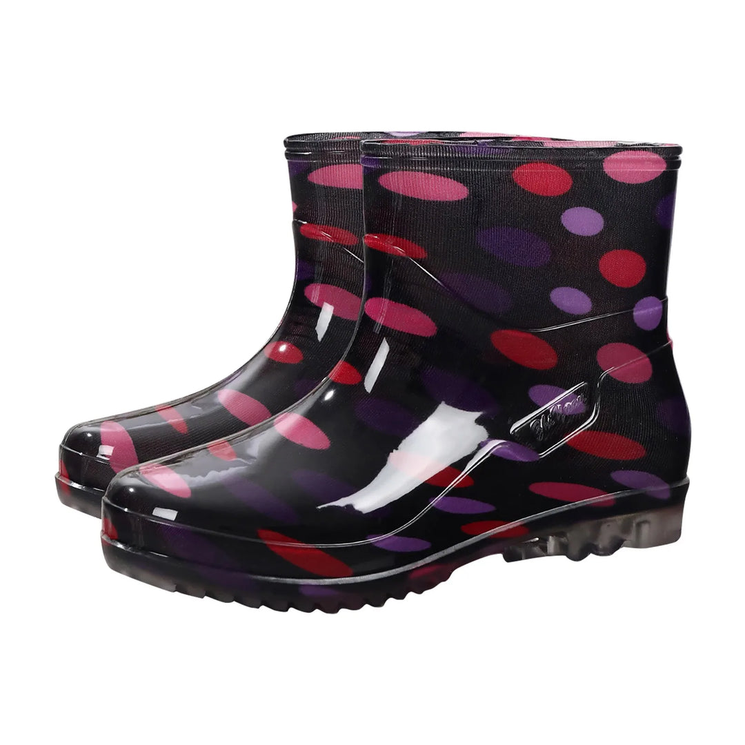 EB | Gummistiefel Wasserdicht mittelhoch Bedruckt Slip on Grip Sohle