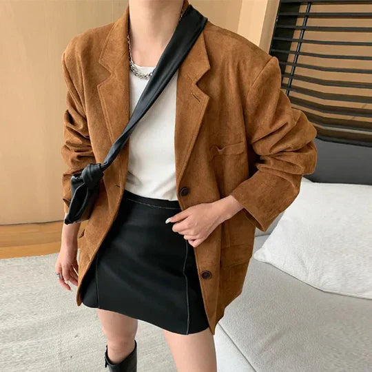 EB | Retro Braune Damenjacke