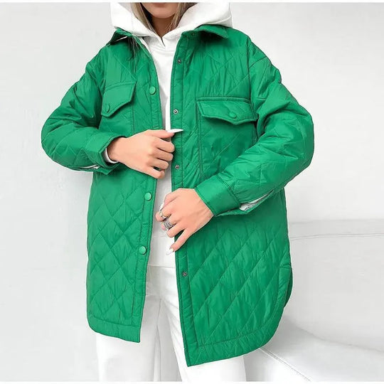 EB | Jacke Stilvoll Knopfverschluss, Geräumige Taschen Ideal für Den Herbst