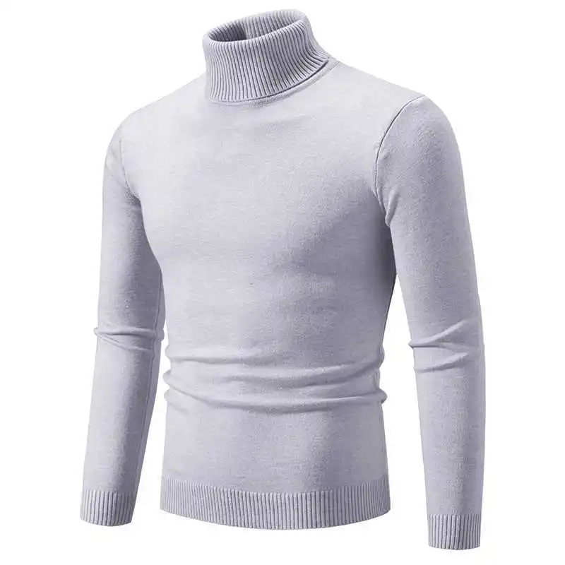 EB - Stilvoller Rollkragen Einfarbiger Herbstpullover für Männer