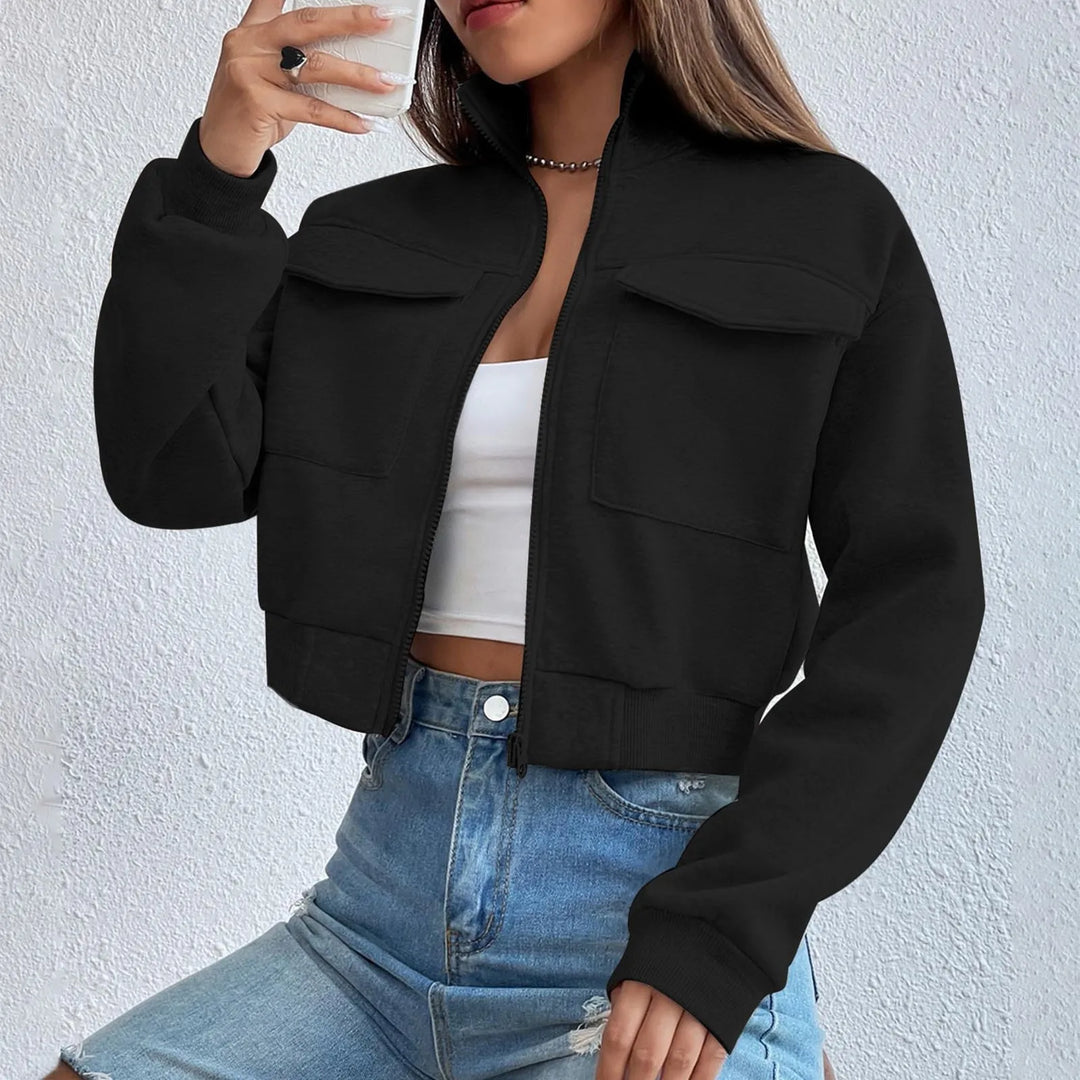 EB | Stilvolles Zip Up Crop Top
