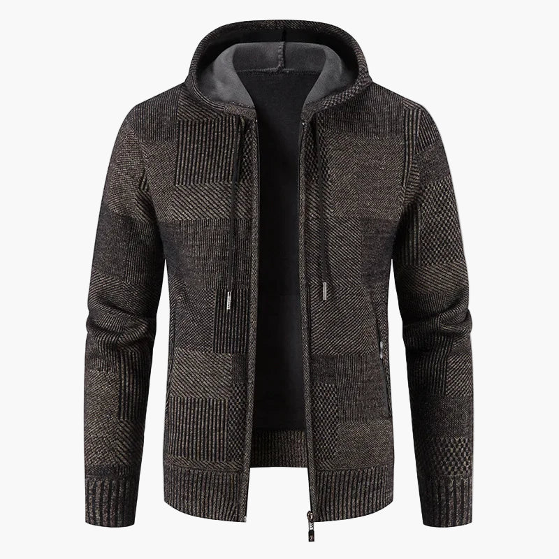 EB | Strickjacke mit Kapuze - Modische Winterjacke für Alltag und Freizeit