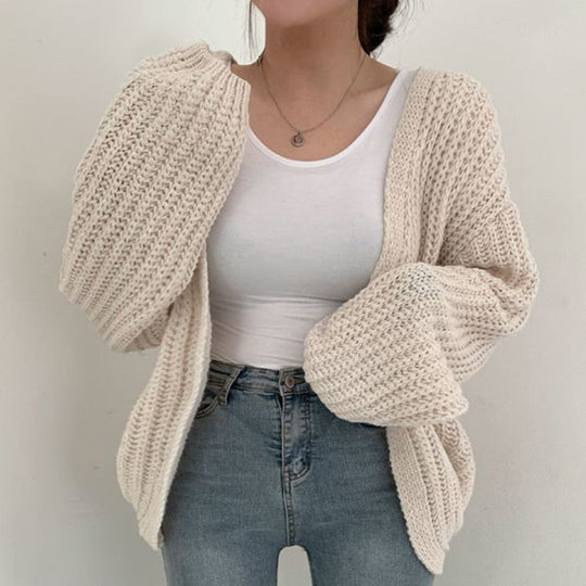 EB | Übergröße Strickjacke Aus Dickem Material