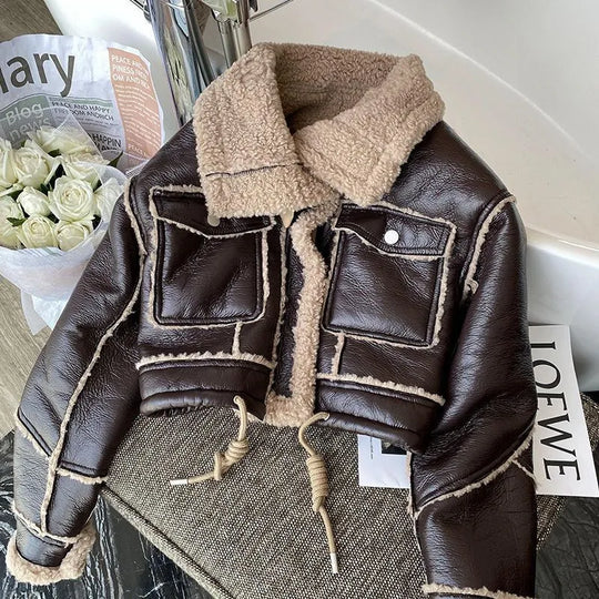 EB | Winterlederjacke mit Wärmendem Futter