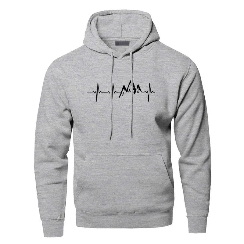 EB | Hoodie mit Puls-motiv Baumwolle und Polyester Trendy und Komfortabel