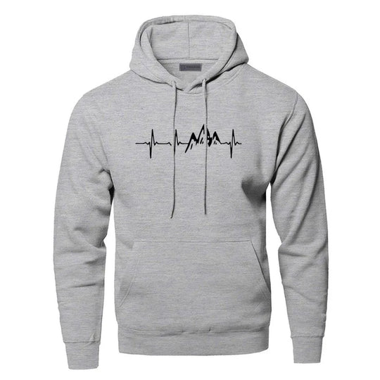 EB | Hoodie mit Puls-motiv Baumwolle und Polyester Trendy und Komfortabel