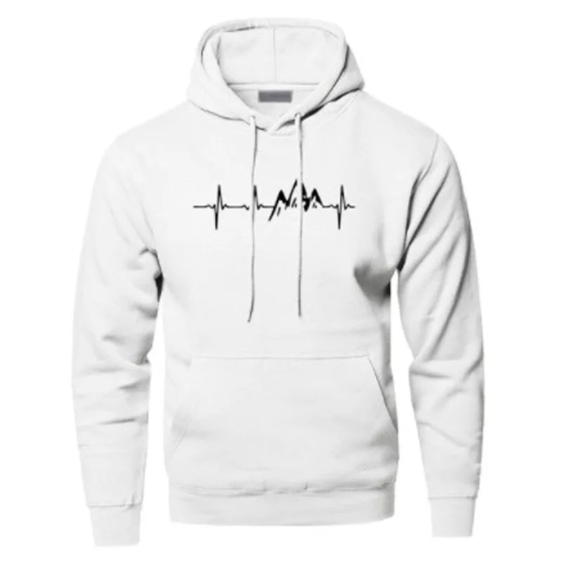 EB | Hoodie mit Puls-motiv Baumwolle und Polyester Trendy und Komfortabel