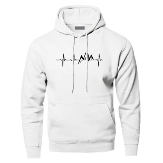 EB | Hoodie mit Puls-motiv Baumwolle und Polyester Trendy und Komfortabel