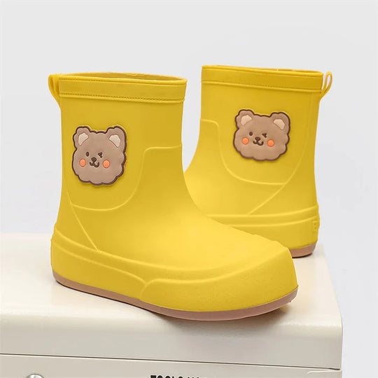 EB | Gummistiefel Wasserdicht Knöchellang Bären Design Einfaches Anziehen