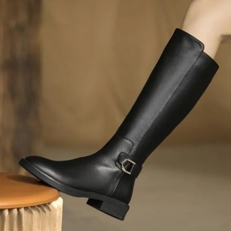 EB | knie-Stiefel mit Metallverschluss