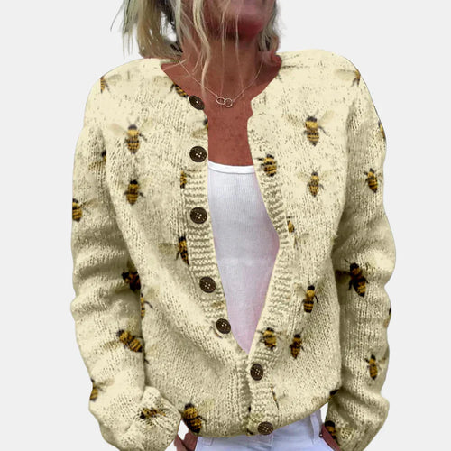 EB | Schicke Bedruckte Strickjacke