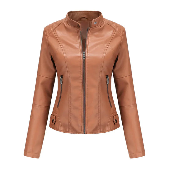 EB | Damen Dicke jacke Modisch Motorradstil