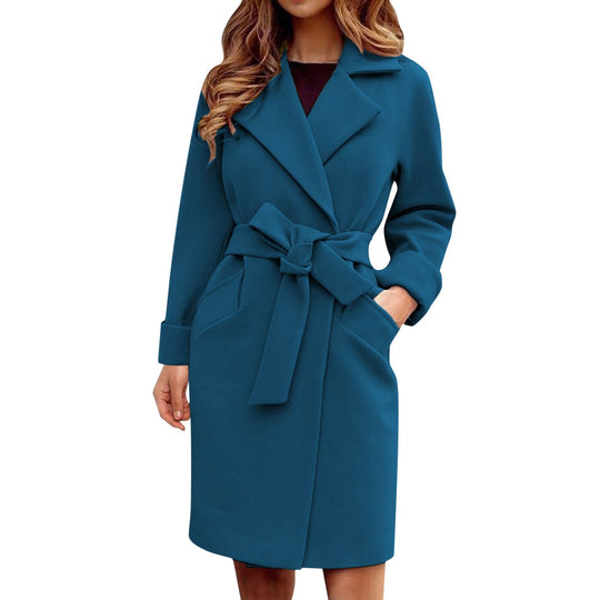 EB | Langer Damen-Trenchcoat Winterjacke