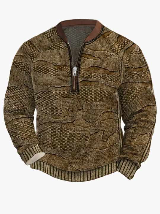 EB | Strickpullover mit Reißverschluss - Moderner Freizeit-Look für Herbst und Frühling