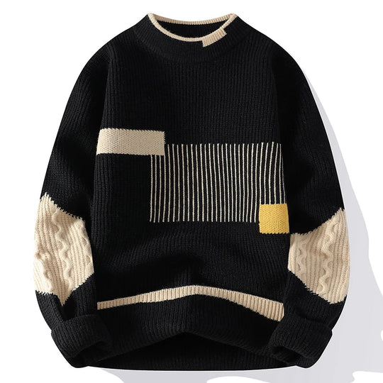 EB | Moderne Strickpullover mit Grafischem Muster Weich und Bequem Trendiges Design