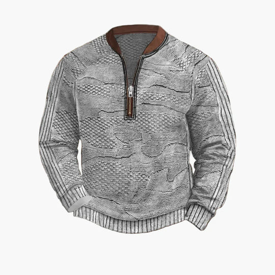 EB | Strickpullover mit Reißverschluss - Moderner Freizeit-Look für Herbst und Frühling