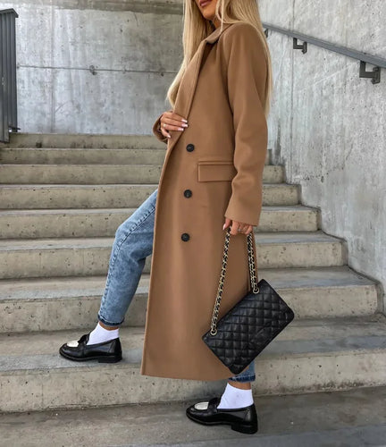 EB | Schicke Taillierte Damen Wolljacke mit Gürtel