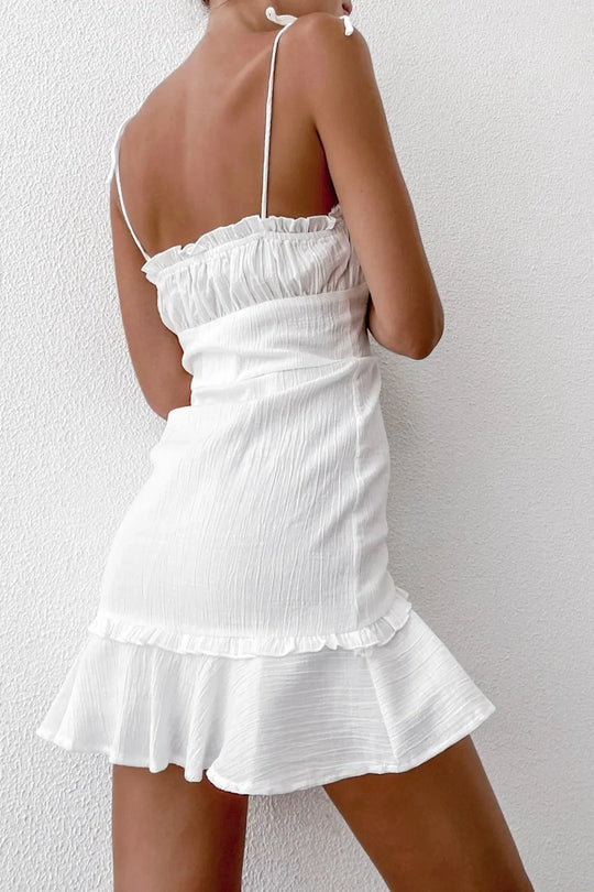 EB | Weiße Sommerkleid mit Schnürung