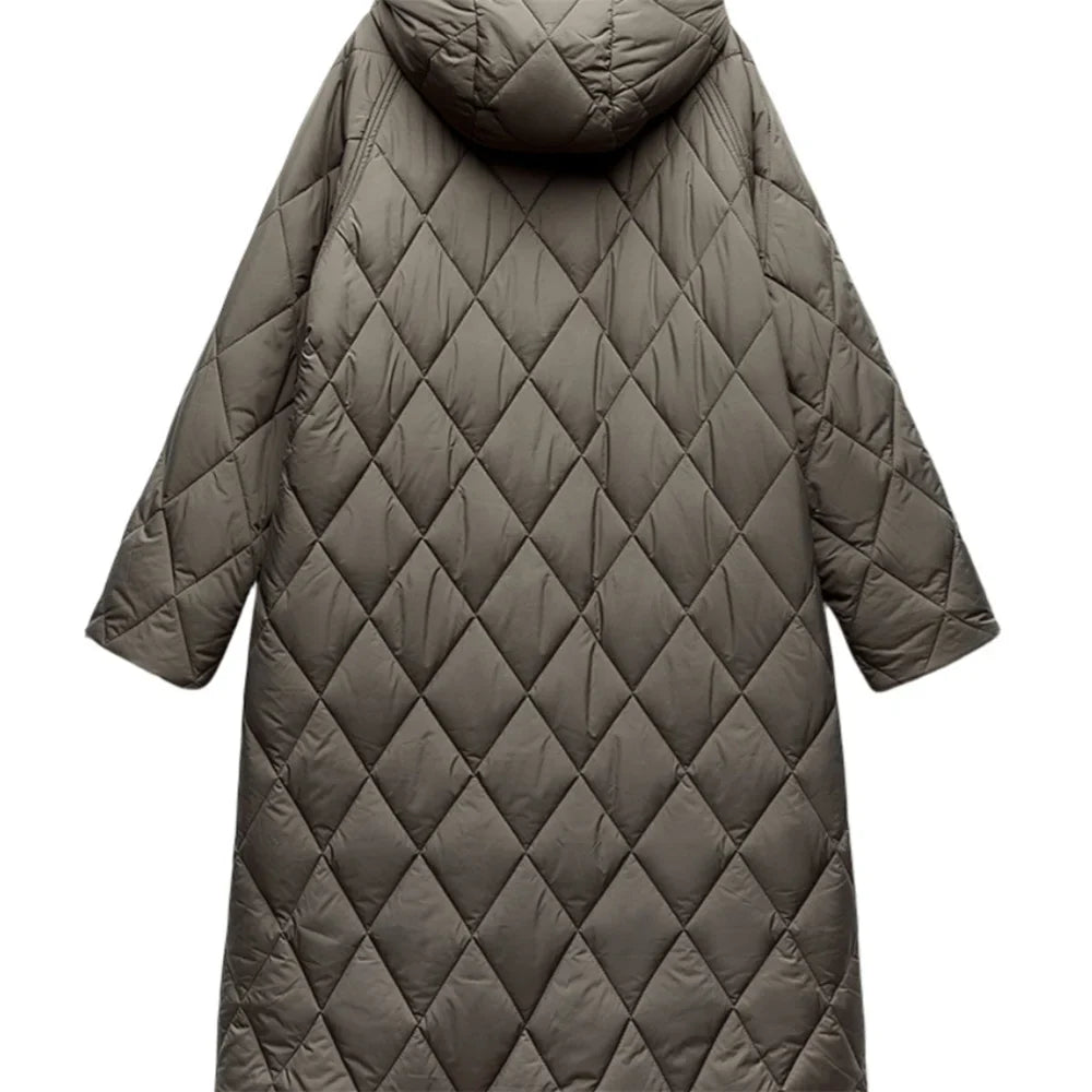 EB | Lässige Knielange Jacke mit Reißverschlussdetail