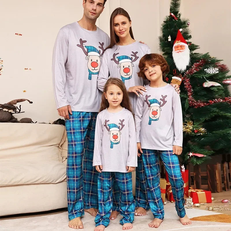 EB | Weihnachts-Pyjama Blau - Rentier