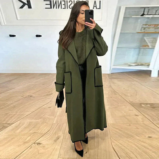 EB | Kuscheliger Langer Damen-Trenchcoat