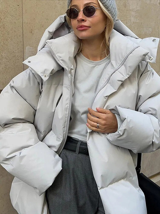EB | Oversized Puff-Hoodie-Jacke