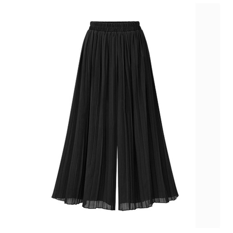 EB - Damenhose mit weitem Bein und Mesh-Detail