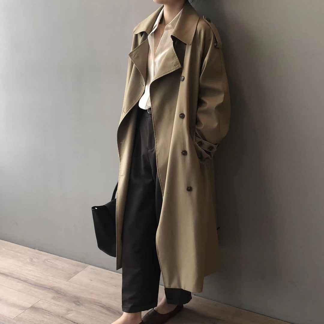 EB | Trenchcoat Damen Oversized Windbreaker, Doppelreihig