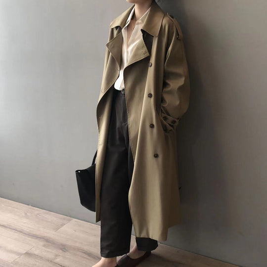 EB | Trenchcoat Damen Oversized Windbreaker, Doppelreihig