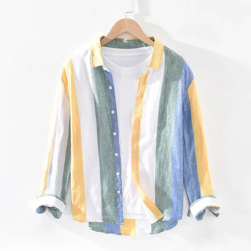 EB | Gestreifte Leichtgewichts-shirt Baumwollmischung Lässiger Stil