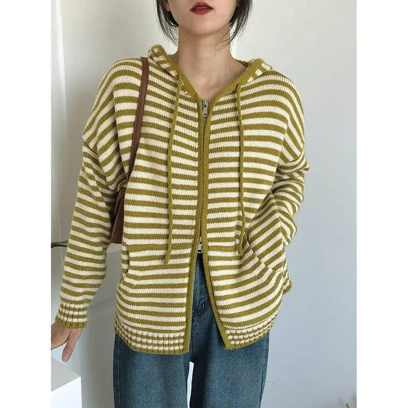 EB | Gestreifter Kapuzenpullover Pullover