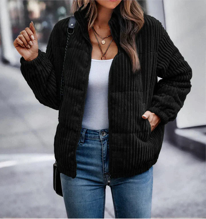 EB | Ribfluwelen Winterjacke
