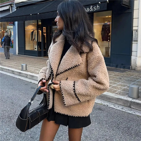 EB | Fleece Jacke Beige Warm und Bequem