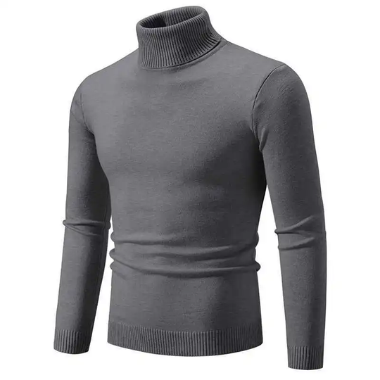 EB - Stilvoller Rollkragen Einfarbiger Herbstpullover für Männer