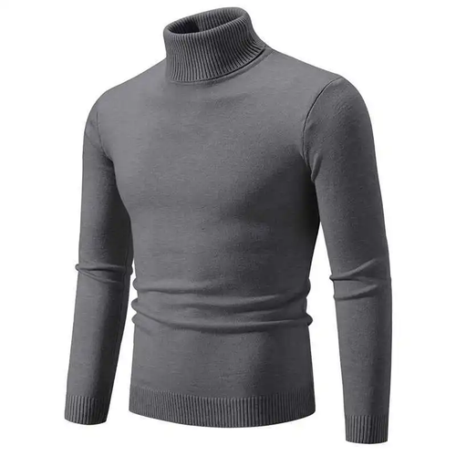 EB - Stilvoller Rollkragen Einfarbiger Herbstpullover für Männer