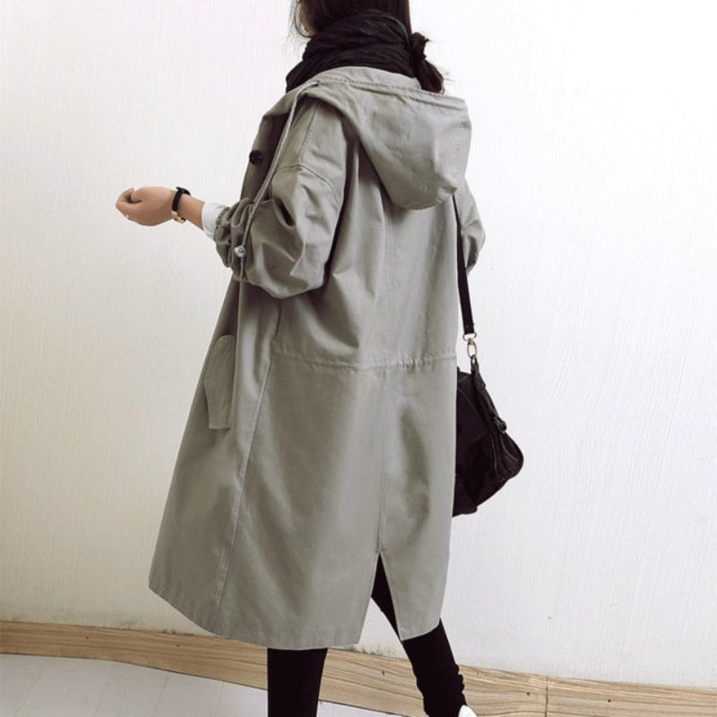 EB Damen Windbreaker Mantel mit Kapuze
