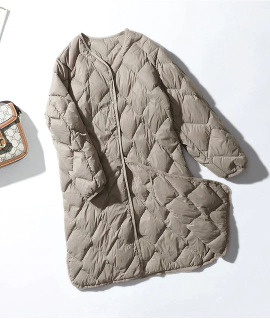 EB | Warme Damenjacke mit Langer Passform und Reißverschluss
