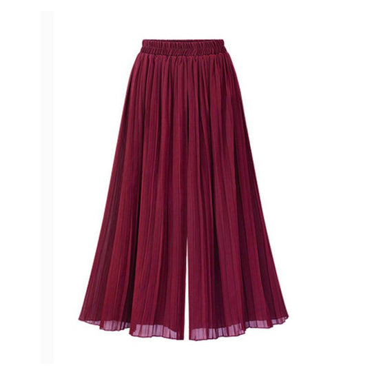 EB - Damenhose mit weitem Bein und Mesh-Detail