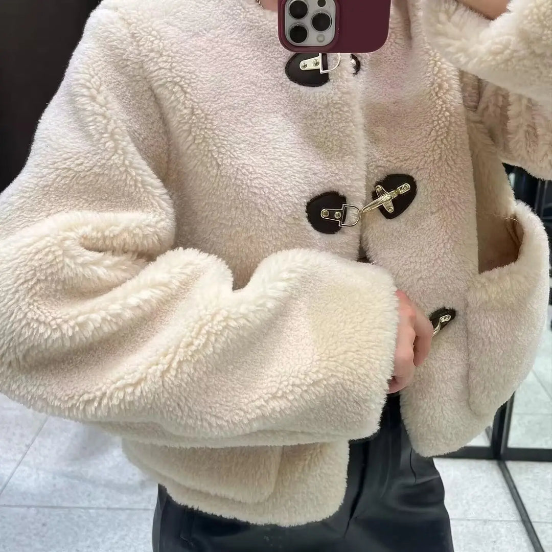 EB | Frühling-Fleecejacke mit O-Kragen