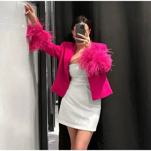 EB | Blazer mit Federn für Damen