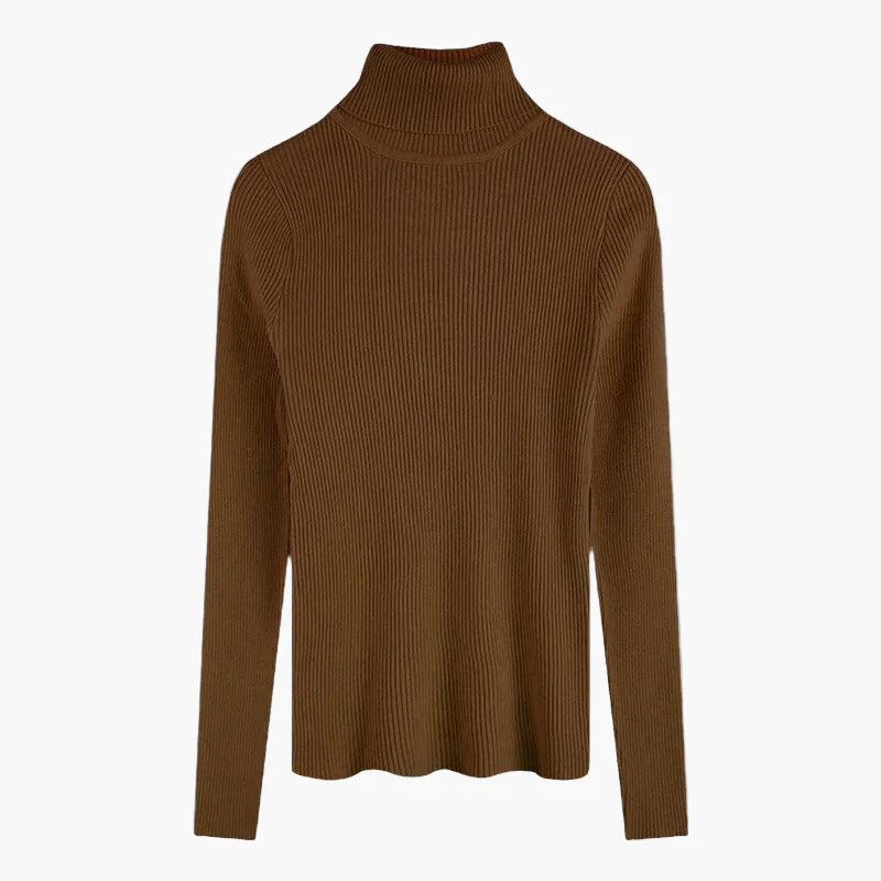 EB | Rollkragenpullover Gerippt Basic Langarm - Vielseitiger Herbst & Winter Look
