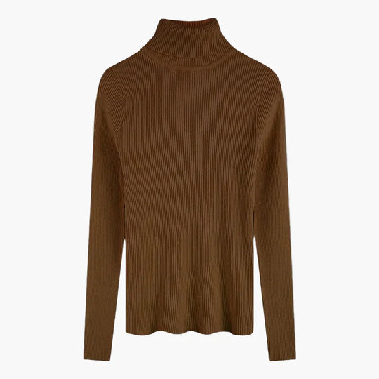 EB | Rollkragenpullover Gerippt Basic Langarm - Vielseitiger Herbst & Winter Look