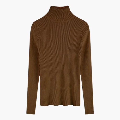EB | Rollkragenpullover Gerippt Basic Langarm - Vielseitiger Herbst & Winter Look