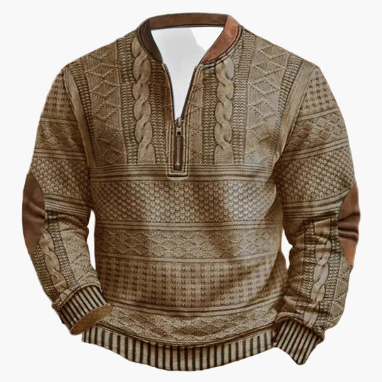 EB | Outdoor Casual Pullover mit Stehkragen und Zipper - Modischer Freizeit-Sweater für Alltag und Freizeit