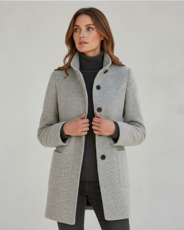 Damen Textil Kurzmantel mit Modernem & Elegantem Design | EB