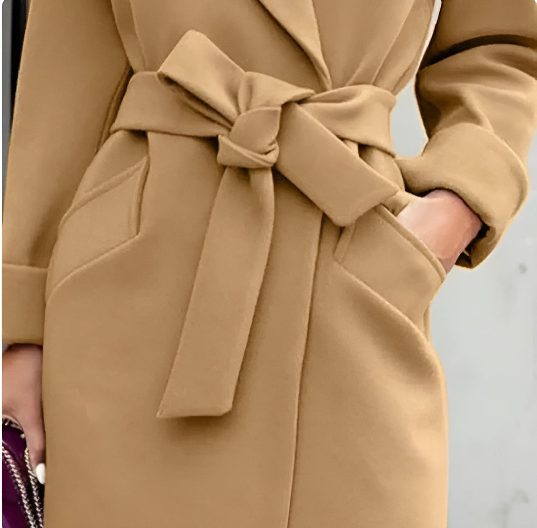 EB | Wollmisch Damenjacke mit Taillengürtel