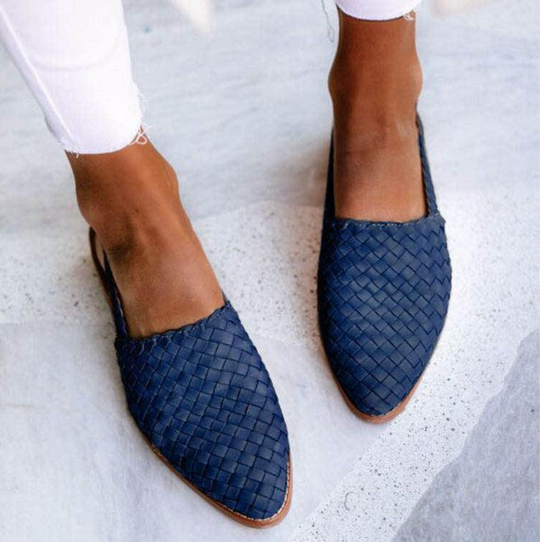 Braune Geflochtene Slipper EB