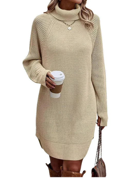 EB | Gestricktes Damen Sweatkleid mit Kragen