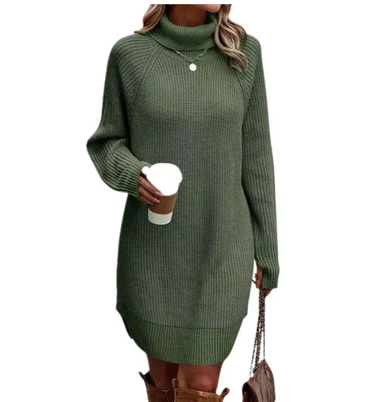 EB | Gestricktes Damen Sweatkleid mit Kragen