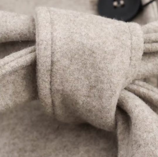 EB | Klassischer Wintermantel mit Beigem Gürtel für Damen